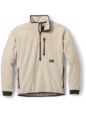 REI Trailsmith Polartec Fleece Jacket Washed Stone Retro Outdoor Womens M